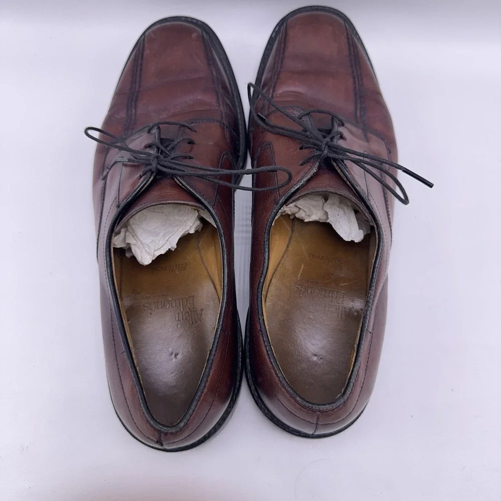 Allen Edmonds Hillcrest Mens‎ Size 10 D Burgundy Brown Leather Dress Shoes